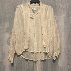 Vintage YSL tie-front blouse